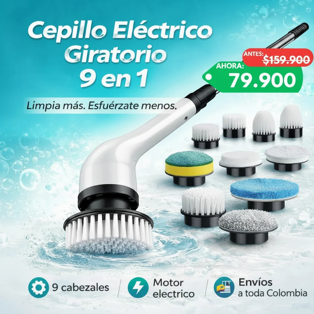 Cepillo Eléctrico Multifuncional 9 en 1