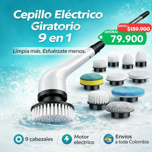 Cepillo Eléctrico Multifuncional 9 en 1