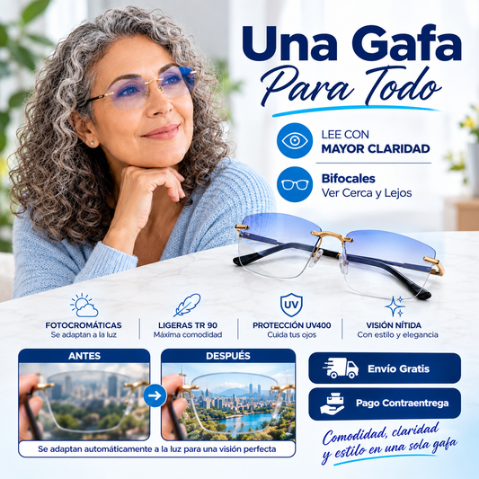 UN SOLO PAR DE GAFAS PARA TODO MOMENTO [COMPRA + PAÑO DE LIMPIEZA GRATIS]