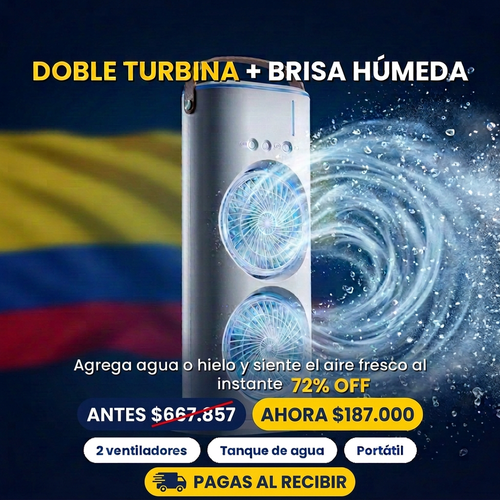 Ventilador De Torre Doble Aire Acondicio